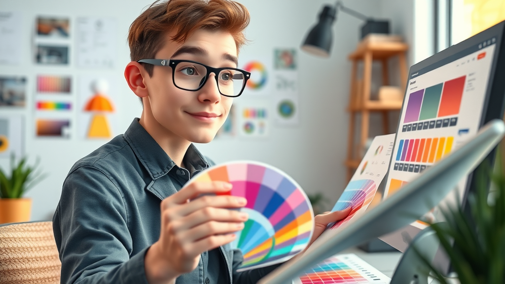 web design set color palette selection for unique site template in digital workspace