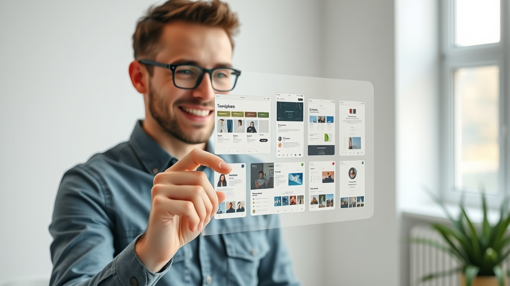 website templates ready-to-use in site builder environment